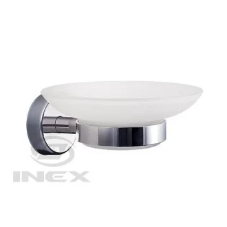 Стъклена сапунерка Moderno, хром