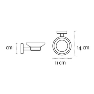 Стъклена сапунерка Optimo, бяла Стъклена сапунерка Optimo, бяла