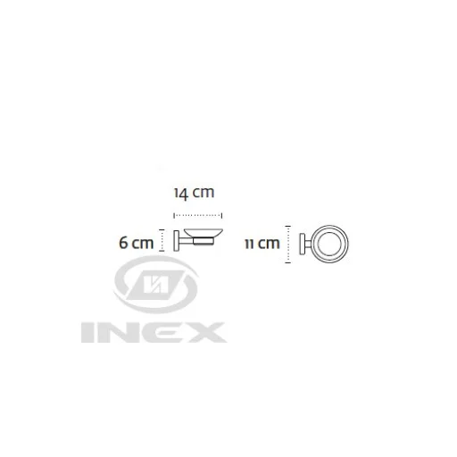 Стъклена сапунерка Uno black, черен мат - IX_K-130155