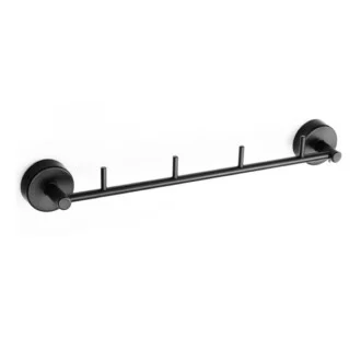 Закачалка с четири куки Moderno black, черен мат