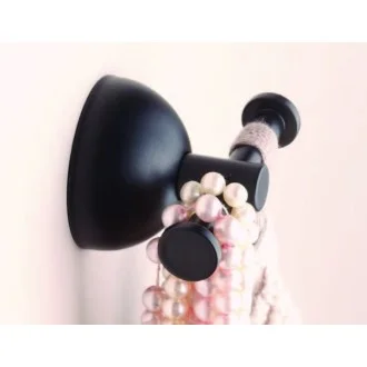 Закачалка с две куки Classico black, черен мат