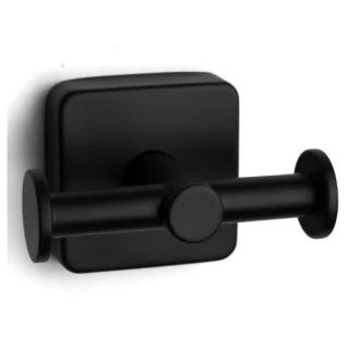 Закачалка с две куки Quattro black, черен мат