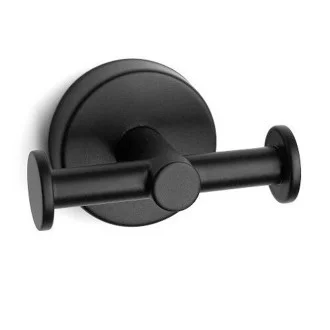 Закачалка с две куки Uno black, черен мат