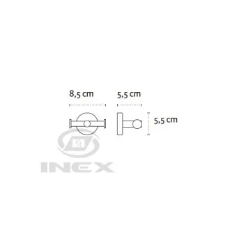 Закачалка с две куки Uno, хром