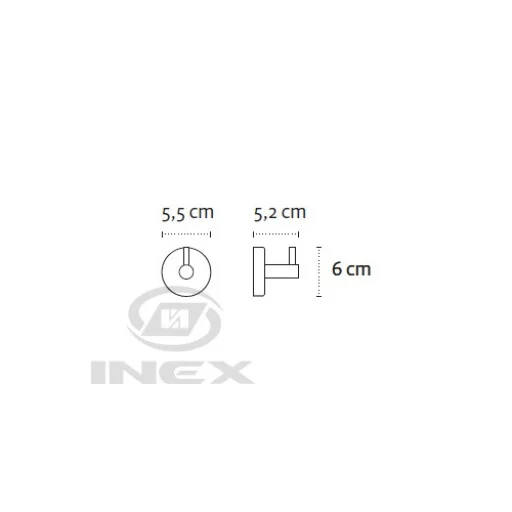 Закачалка за кърпи Uno black, черен мат - IX_K-120955