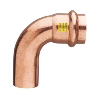 Медно прес коляно за газ 90° - ф15 - М/Ж Медно прес коляно за газ 90° - ф15 - М/Ж