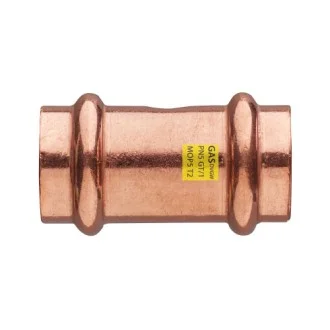 Медна прес муфа за газ - ф18 - Ж/Ж Медна прес муфа за газ - ф18 - Ж/Ж