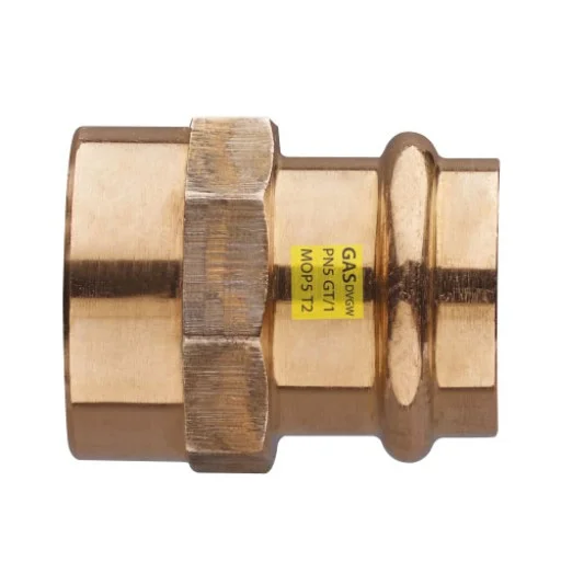 Бронзова прес муфа за газ - ф22 x 1“ - Ж/Ж - PG8270B01022000