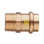 Бронзов прес нипел за газ - ф22 x 3/4“ - Ж/M