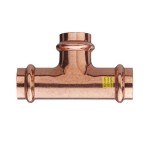 Меден прес тройник за газ - ф28 - Ж/Ж/Ж