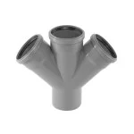 РАЗКЛОНИТЕЛ PPK Ф110 67° двоен СИВ