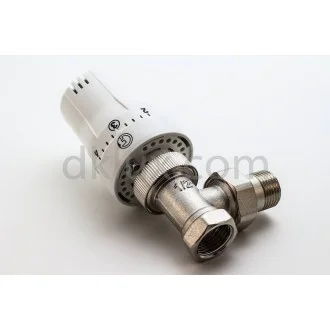 Кран комплект с термоглава - ъглов 1/2" FORNARA