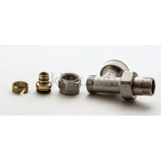 Кран за терморегулатор - прав с АДАПТОР Ф16 FORNARA