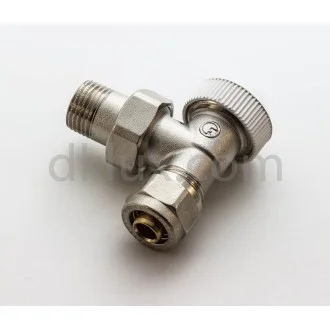 Кран за терморегулатор - ъглов с адаптор Ф16 FORNARA Кран за терморегулатор - ъглов с адаптор Ф16 FORNARA