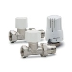 Прави радиаторни вентили с терморегулатор 1/2" LUXOR - КОМПЛЕКТ