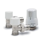 Ъглови радиаторни вентили с терморегулатор 24*19 LUXOR - КОМПЛЕКТ