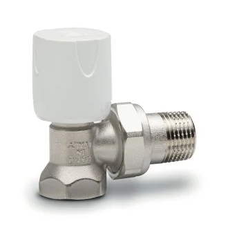 Радиаторен кран - ОБИКНОВЕН ъглов 1/2" LUXOR Италия