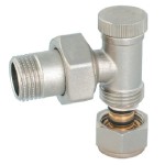 Радиаторен кран - СЕКРЕТЕН, ЪГЛОВ Ф20 FORNARA