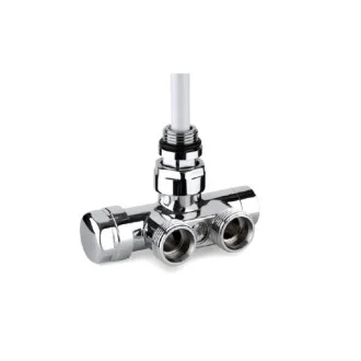 Дизайнерски четирипътен кран за ЛИРА - ЕДНОТРЪБНО свързване, ХРОМ Дизайнерски четирипътен кран за ЛИРА - ЕДНОТРЪБНО свързване, ХРОМ