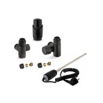 Дизайнерски сет за лира: Кранове + Ел Нагревател 300W ЧЕРНИ