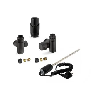 Дизайнерски сет за лира: Кранове + Ел Нагревател 300W ЧЕРНИ Дизайнерски сет за лира: Кранове + Ел Нагревател 300W ЧЕРНИ