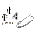 Дизайнерски сет за лира: Кранове + Ел Нагревател 300W ХРОМ