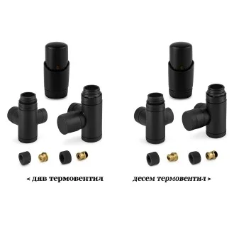 Комплект комбинирани кранове за лира ЧЕРНИ с опция за нагревател Комплект комбинирани кранове за лира ЧЕРНИ с опция за нагревател