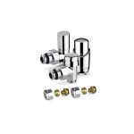 Комплект дизайнерски ХРОМ кранове с терморегулатор THERMOLIFE