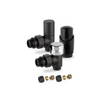 Комплект дизайнерски ЧЕРНИ кранове с терморегулатор THERMOLIFE