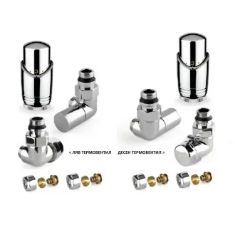 Комплект дизайнерски ХРОМ кранове THERMOLIFE за ЛИРА с терморегулатор Комплект дизайнерски ХРОМ кранове THERMOLIFE за ЛИРА с терморегулатор