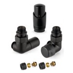 Дизайнерски ЧЕРНИ кранове THERMOLIFE за ЛИРА с терморегулатор ДЕСНИ