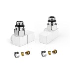 Комплект дизайнерски БЕЛИ кранове SQUARE за ЛИРА