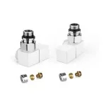 Комплект дизайнерски БЕЛИ кранове SQUARE за ЛИРА