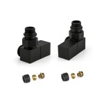 Комплект дизайнерски ЧЕРНИ кранове SQUARE за ЛИРА