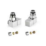 Комплект дизайнерски ХРОМ кранове SQUARE за ЛИРА