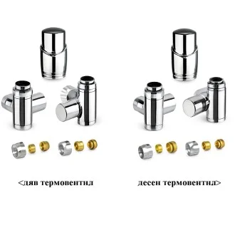 Комплект комбинирани кранове за лира ХРОМ с опция за нагревател Комплект комбинирани кранове за лира ХРОМ с опция за нагревател