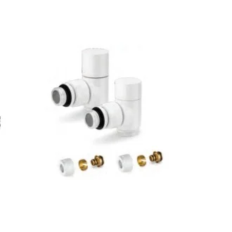 Комплект дизайнерски вентили REVERSO за лира и радиатор БЕЛИ Комплект дизайнерски вентили REVERSO за лира и радиатор БЕЛИ