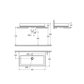 Умивалник тип КУПА GROHE Cube Ceramic 50см Умивалник тип КУПА GROHE Cube Ceramic 50см
