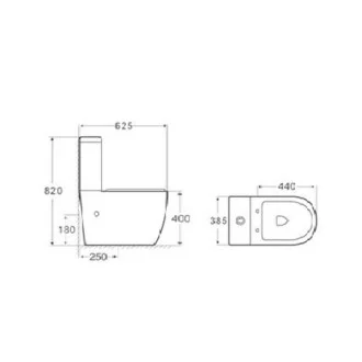 Моноблок LT DESIGN с RIMLESS технология, Soft Close