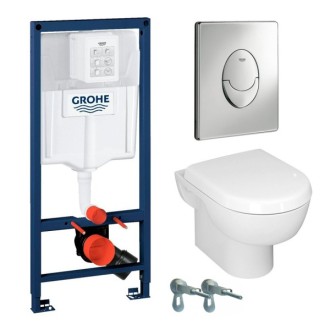 Структура за вграждане, чиния и бутон GROHE SOLIDO 2 Структура за вграждане, чиния и бутон GROHE SOLIDO 2