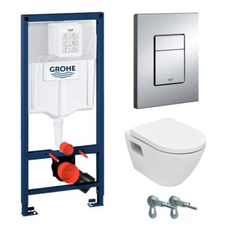 Структура за вграждане, чиния и бутон GROHE SOLIDO 3 Структура за вграждане, чиния и бутон GROHE SOLIDO 3