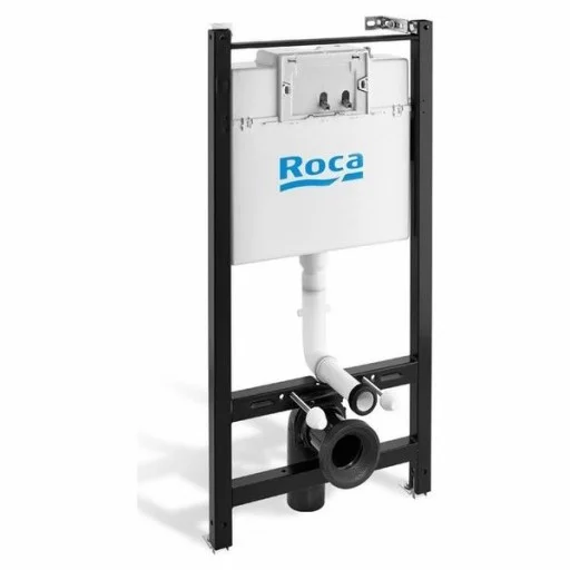 Комплект структура ROCA с чиния NEXO RIMLESS и бутон (Окачена тоалетна NEXO RIMLESS, структура и бутон, седалка) на цени от 579.99 лв. само в dklux.com