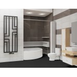Дизайнерска лира за баня ERADDO MIX 530х1250 ЧЕРЕН МАТ