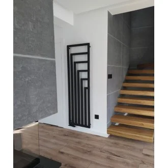 Дизайнерска лира за баня ERADDO 530х1250 ЧЕРЕН МАТ