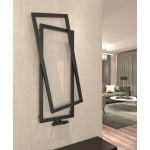 Дизайнерска лира за баня FINESTRE 600x1150 ЧЕРЕН МАТ