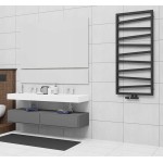 Дизайнерска лира за баня INVERTO 530х1200 ЧЕРЕН МАТ