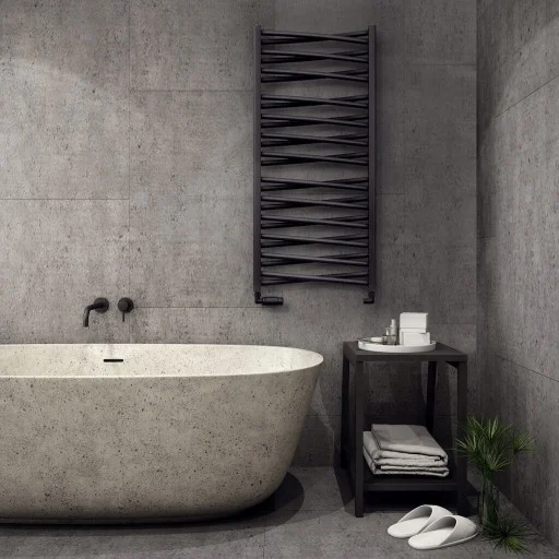 Дизайнерска лира за баня LIANA 600х1200 ЧЕРЕН МАТ Дизайнерска лира за баня LIANA 600х1200 ЧЕРЕН МАТ