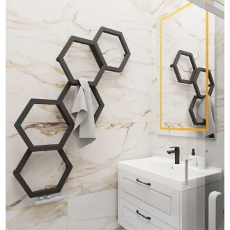 Дизайнерска лира за баня FAVO MINI 634x1068 ЧЕРЕН МАТ