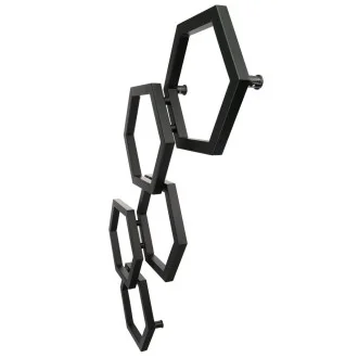 Дизайнерска лира за баня FAVO MINI 634x1068 ЧЕРЕН МАТ