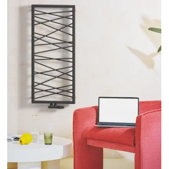 Дизайнерска лира за баня RAGNATELA 500x1200 ЧЕРЕН МАТ